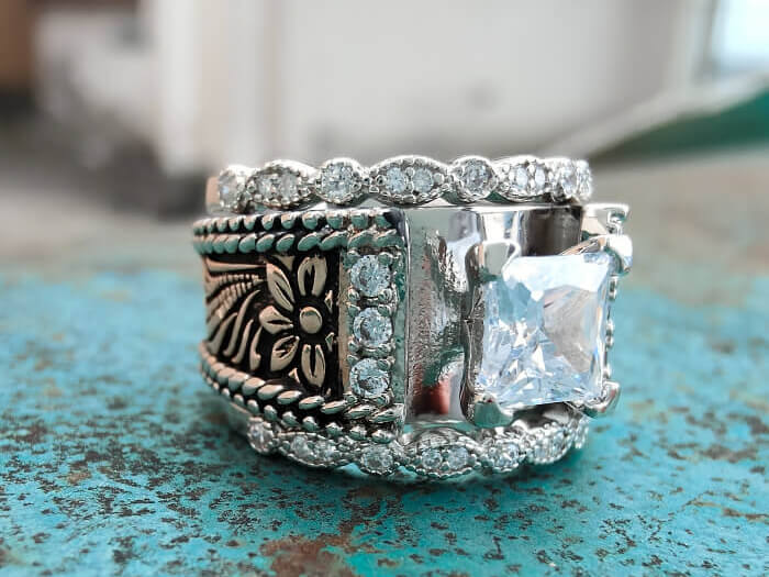 Vintage Style Turquoise & Onyx Ring – Stainless Steel, Hypoallergenic, Nickel-Free – For Men & Women