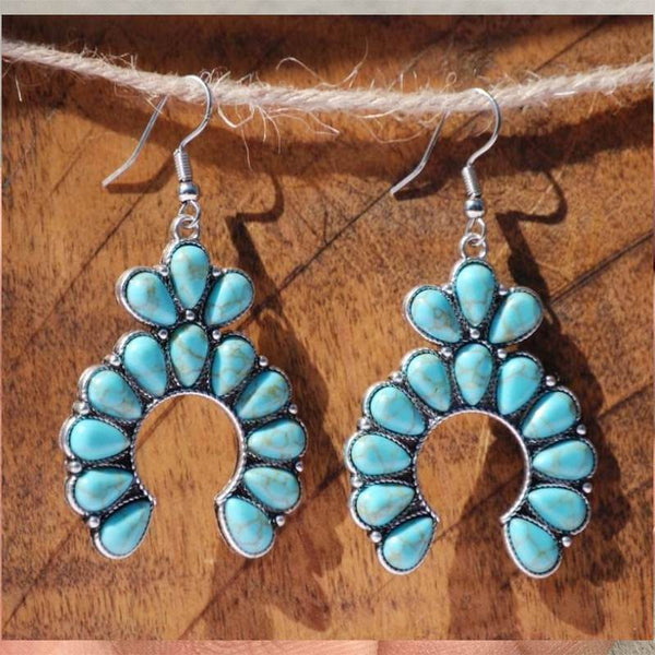 Drop turquoise Dangle earrings