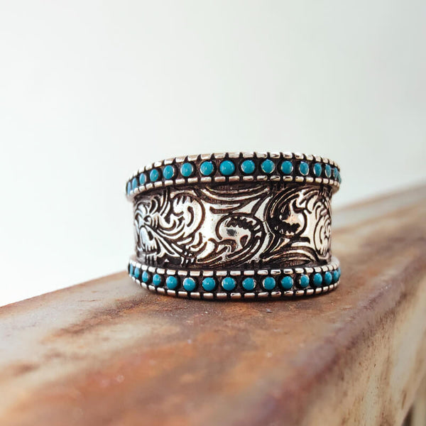 Vintage Carved Turquoise Rings