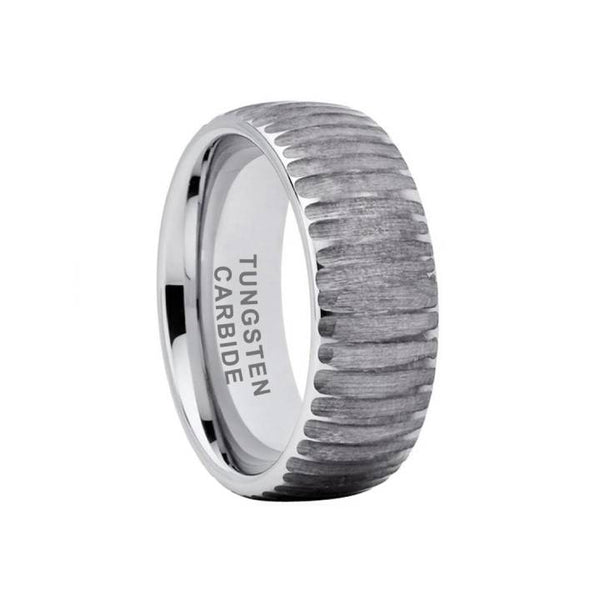 8mm Black Tungsten The Folds Men's Band Ring