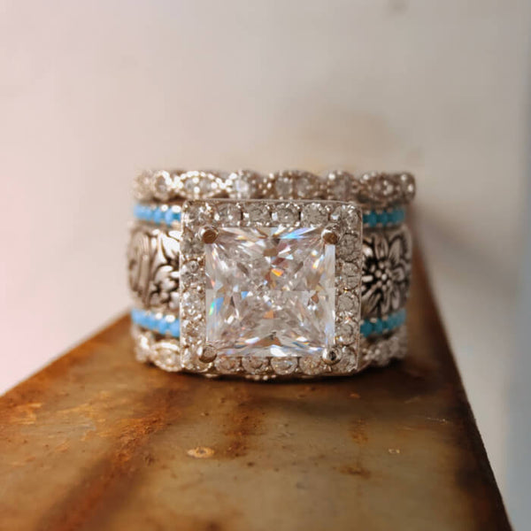 アクセサリー vintage turquoise K18 ring Vintage 18-Karat Gold Turquoise Cluster Ring