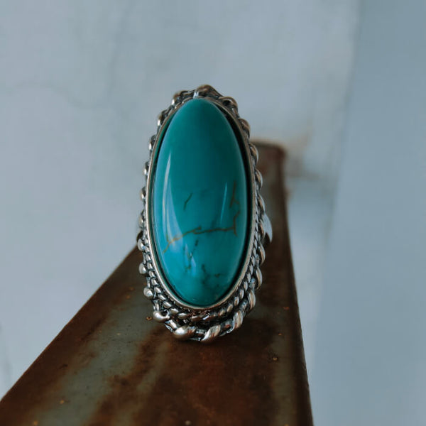 Oval Womens Turquoise Rings