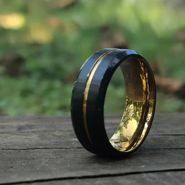 Men Wedding Black Tungsten Band