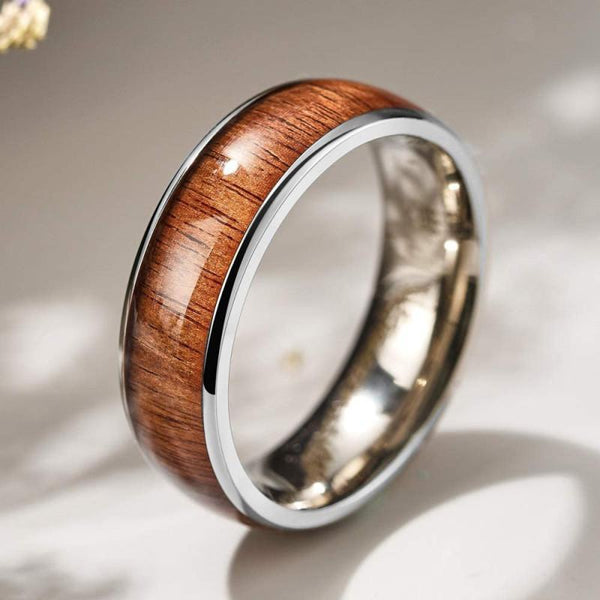 Wood grain Bead ring