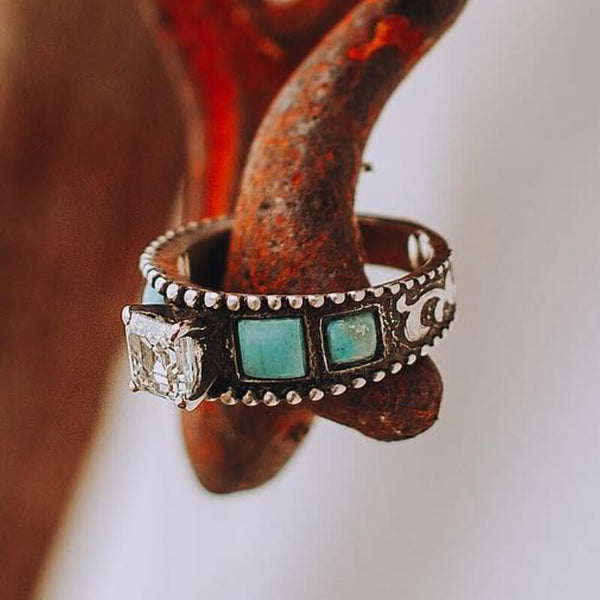 Retro Turquoise Rings | Bold Vintage Styles Sizes 5-11