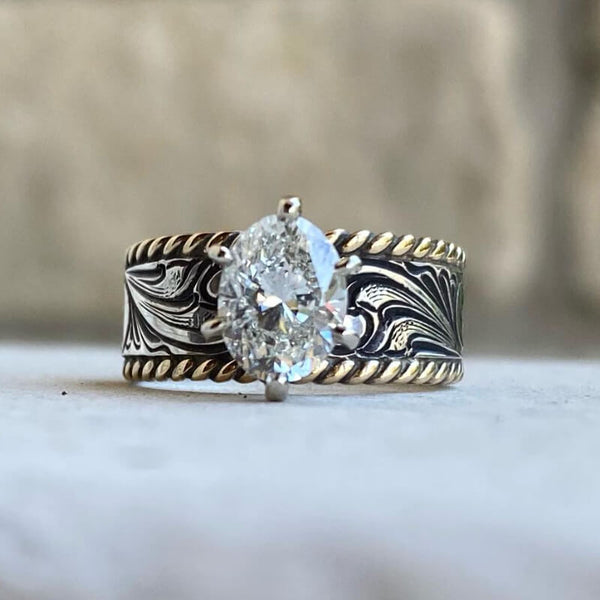 Western Style Rings Western Engagement Rings for Women | Turquoise & Silver – Retro Turquoise