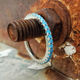 S925 Sterling Silver Minimalism Turquoise Ring