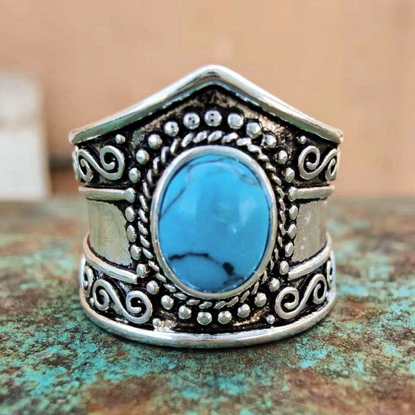 Vintage Turquoise Band Ring