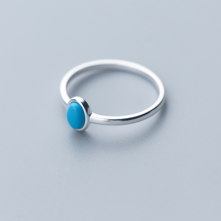 925 sterling silver Boho Turquoise Rings - zocavia