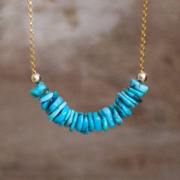 Gravel turquoise necklace