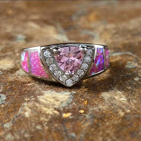 Pink Opal Engagement Ring