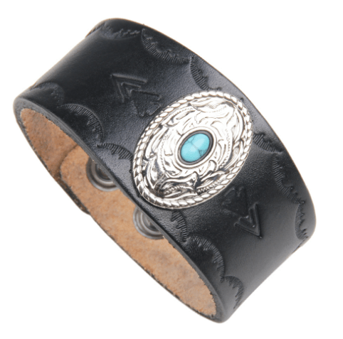 leather Turquoise bracelet - zocavia